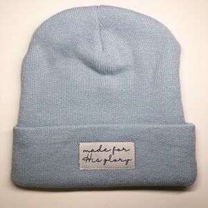Light Blue Beanie “Made for His Glory”